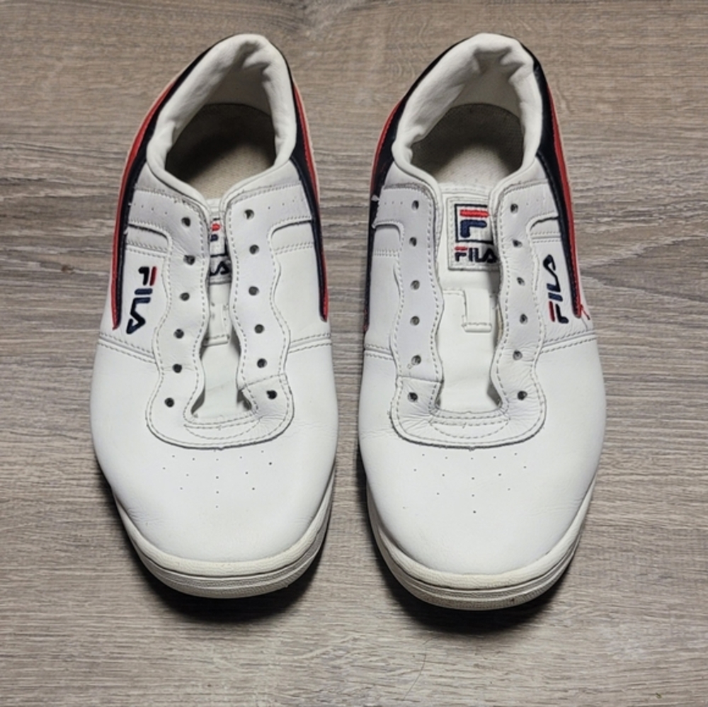 Fila Women's Original‎ Fitness Athletic Sneakers White Blue Red Size 7½